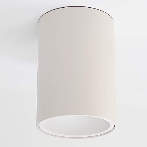 Foco empotrable SUNNY (redondo, blanco mate, casquillo GU10, 230 V, lámpara de techo, lámpara de techo, lámpara de techo de aluminio, sin bombilla)