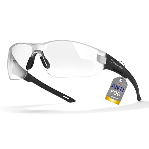 IMPACTABLE Pickleball Safety Glasses Women Men Eye Protection Slim Black