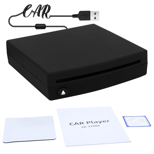 Lnopever CD Player für Auto mit USB Anschluss,Universell Tragbarer Externer CD/DVD-Dish Box Player...