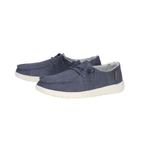 Image of HEYDUDE Women's Wendy Chambray | Women's Shoes | Women's Lace Up Loafers | Comfortable & Light-Weight