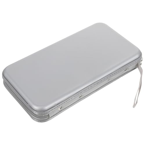 STOBAZA CD Case Capacity CD Holder with Soft Material Pouch for Safe Storage Portable Organizer for Home Travel and Car Use Shockproof Disc Container