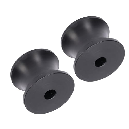 Marine Keel Roller, 2Pcs 2.4x1.77inch Bow Stop Rollers for Boat Trailer Bore 0.59inch, Nylon Material