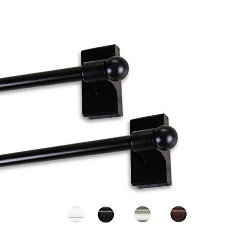 Rod Desyne 7/16" Magnetic Rod, 28-48 inch (Set of 2), Black