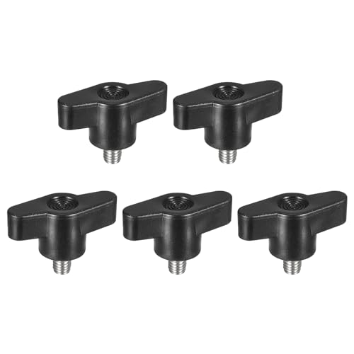 uxcell 5Pcs Clamping Screw Knob, M6 x 8mm Metric 304 Stainless Steel T Shaped Thumb Screws Handle for Quick Remove Hand Tightening Knob Replacement