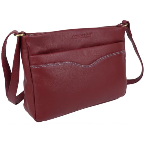 Sac à bandoulière compact en cuir Rowallan au savoir-faire traditionnel