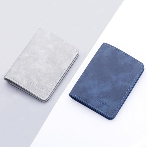 Card Holder Vertical Purse Mini Thin PU Short Coin Bag(Coffee)4