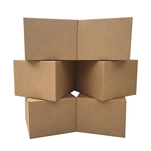 Image of Amazon Basics Cardboard Moving Boxes for Packing and Shipping, Large Size, 20 inch x 20 inch x 15 inch, Brown, 6-Pack