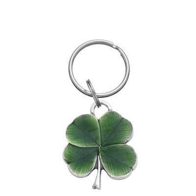 Green Clover Pewter Keyring