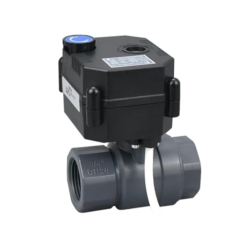 Vanne à bille motorisée plastique 1/2 3/4 1 pouce DC9V 12V 24V pour tuyau