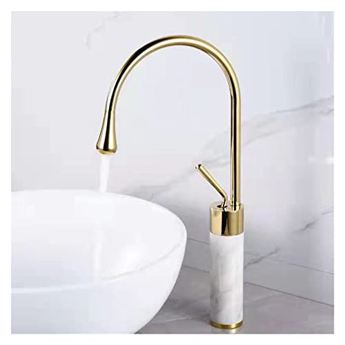 Robinet en laiton et marbre mitigeur luxe doré chrome