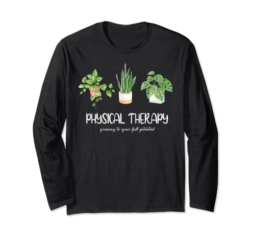 Physical Therapy Pediatric Shirt, PT/PTA Cute Plants Manga Larga