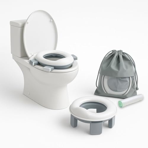 BATHBY Orinal Portátil Infantil 3 en 1 | Reductor WC para Bebés y Niños | Asiento de Inodoro Plegable con Protección Antisalpicaduras | Adaptador Seguro y Compacto para Casa y Viaje