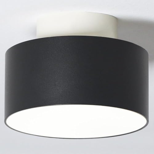szbritelight シーリングライト 小型 ミニ 60W形相当 10W 850lm 5000K シーリングダウンライト コンパクト 省エネ 簡易取付 工事不要 天井照明引掛シーリング取付 2-3畳適用 トイレ 洗面所 玄関 和室 廊下 脱衣所 (ブラック 昼白色)