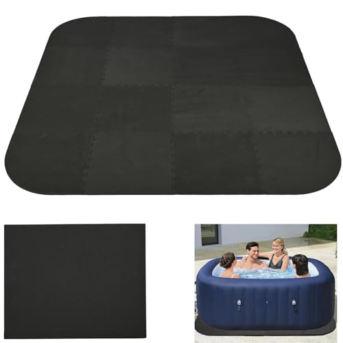 ISXACFF 85" Hot Tub Mat, EVA Foam, Non-Slip, Indoor/Outdoor