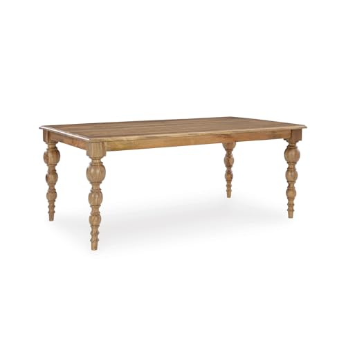 Signature Design by Ashley Rybergston Casual Dining Table with 4 Legs, Light Brown
