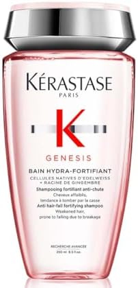 Kérastase Genesis Bain Hydra-Fortifiant, Anti-Hair Fall Nourishing & Fortifying Shampoo, For Weakened Hair, With Ginger Root & Edelweiss Flower