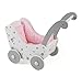 Bayer Chic 2000-425 95 - Holz-Puppenwagen für Baby-Puppen bis 54 cm, Schiebehöhe 43 cm, Stars grau