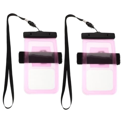 balacoo Waterproof Phone Pouch Set Dry Bag Arm Band Floating Phone Holder for Cruise Pink