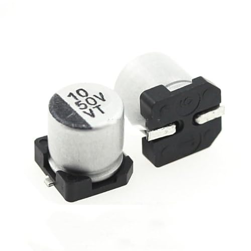 Condensateur aluminium 50V 10uF miniature CMS pour filtrage stable de signal