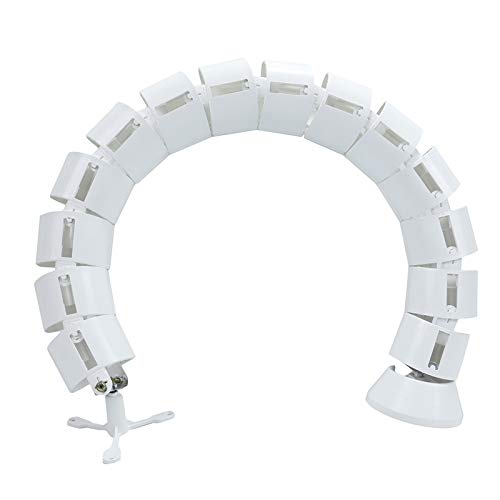 Gaine de rangement pour câbles, 80 x 6 x 6 cm/130 x 6,8 x 3,5 cm, avec crochet sur le dessus, pour PC, TV, ordinateur, maison et bureau