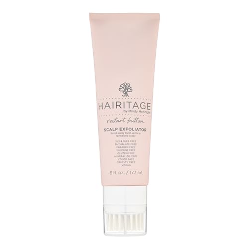 Hairitage Botón exfoliante para cuero cabelludo seco y sensible: promueve la salud del cuero cabelludo: exfoliante aclarador para un cabello más saludable, 170 ml (paquete D)