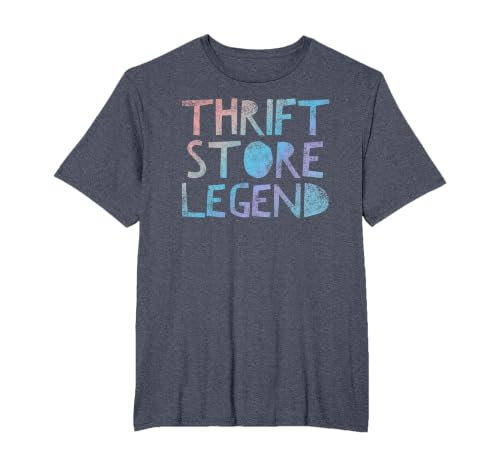 Thrift Store Legend - Funny Thrifty Shopper Quote Humor T-Shirt, Men's Big and Tall, Heather Blue, 5X Tall