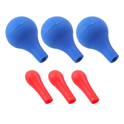 Bombilla de Succión de Pipetas de Goma,Bombillas de Pipeta de Goma,Bombilla de Succión de Goma para Pipeta de Cristal,Reemplazo de Tapas de Goma para 1-20 ML Pipetas Cuentagotas,6 Piezas