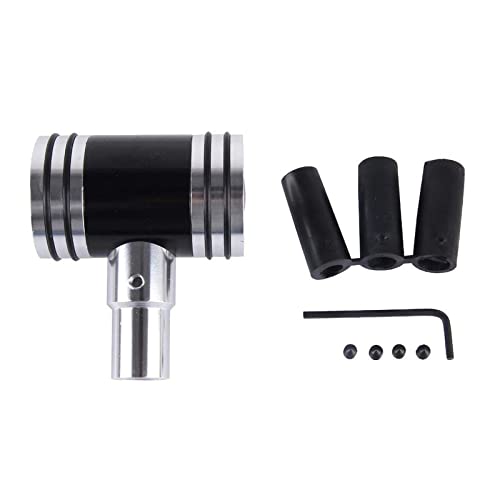 AutoMoto-Stain-Less-Steel-Hammer-Type-Gear-Knob-Shifter-Manual-or-Automatic-Shift-Knob-Aluminum-Alloy-Car-Shifting-Head-T-Shape-Lever-Stick-Handle-Compatible-for-All-Type-of-Cars-Black-Colour