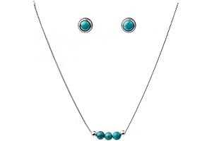 Turquoise Western 925 Sterling Silver Jewelry Set for Women