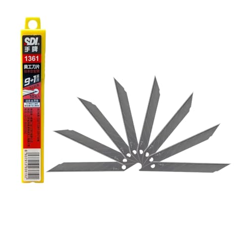 Deli Kit de lâminas para estilete 9mm 30 Graus aço carbono 10 unidades