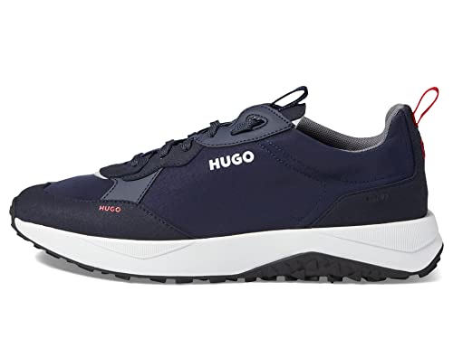 Image of HUGO Mens Running Style Mix Material Sneakers