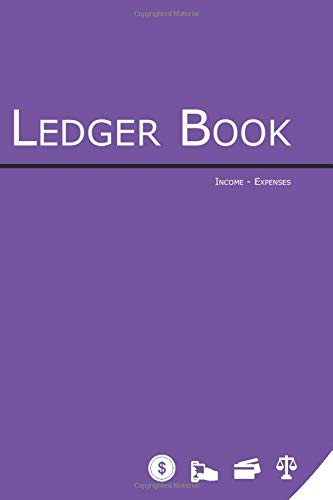 The Ledger Book: Record Income and Expenses - Purple