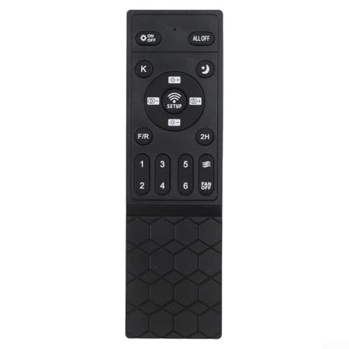 Control remoto inalámbrico para ventilador de techo con 6 niveles de flujo de aire más temporizador de apagado automático para uso nocturno, proceso de configuración simple, carcasa negra para