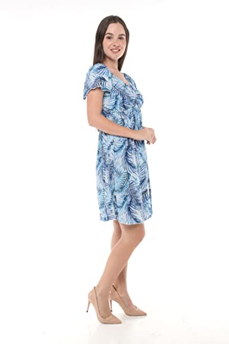 Image of Hawaii Hangover Family Matching Hawaiian Clothes, Simply Blue Leaves | Family matching Hawaiian outfits, Simply Blue Leaves, lightweight rayon, machine washable, tropical leaf print, luaus