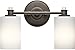 Kichler Joelson 14" 2 Light Vanity Light with Satin Etched Cased Opal and Clear Glass Accent Glass in Olde Bronze?