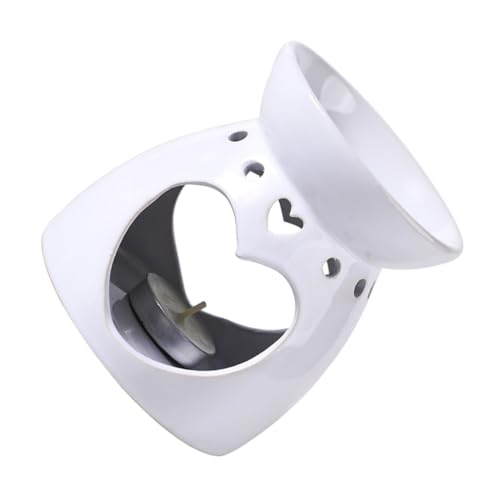 PRETYZOOM Brûleur Céramique Forme De Cœur Décoration De Bureau Chambre à Coucher Favorise La Sommeil sans Bougie Ni Huile Essentielle