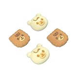 PlayVital ps5とps4コントローラーに対応用可愛いサムグリップキャップ、XboxシリーズX/Sコントローラーに対応用シリコンアナログスティックキャップカバー、Switch Proコントローラーに対応用サムスティックキャップ【クッキーベア】