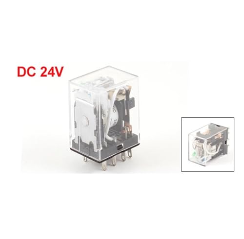 Relais de puissance DPDT 24V DC indicateur LED vert 8 broches haute précision