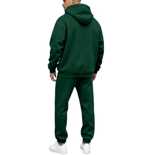 Sweat Suits for Men Fleece Hoodie Workout Pants Joggers 2 Piece Sets - image 6
