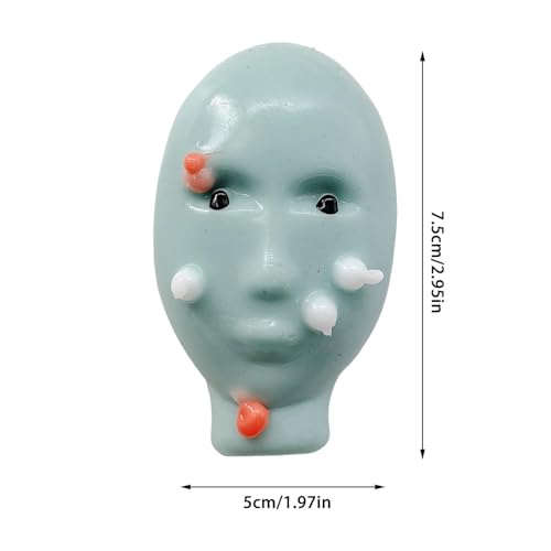 Novelty Pimple Popper, Reusable Self-Filling Funny Pimple Popping Fidget with Filler Tool Kits, Weird Alien Design Stress Relief Stuff for Acne Popping, Gift for Men Women Kid (A)