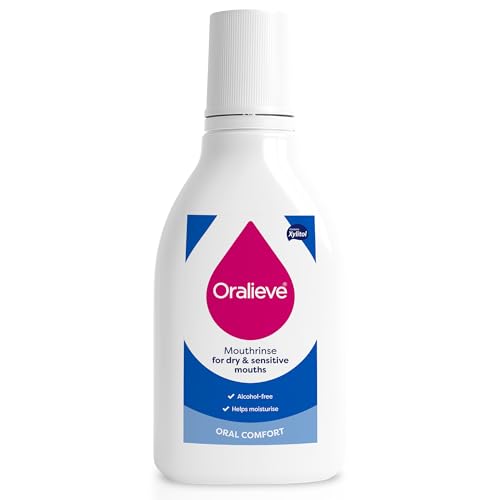 Oralieve Alcohol-Free Mouthrinse (1 x 500ml) Mouthwash with Fluoride for Dry or Sensitive Mouths. Mild Mouth Wash - Genuine Oralieve Dry Mouth Mouthwash