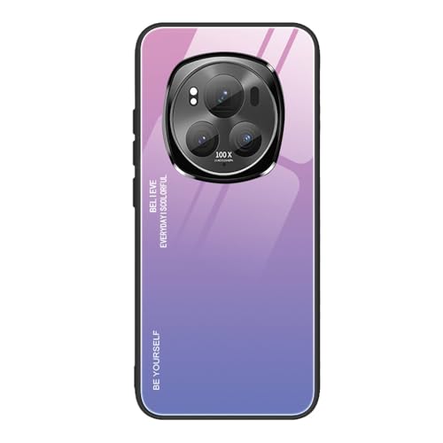 Cover per Honor Magic 6 PRO Custodia Protettiva Ultra Sottile ed Vetro a Colori Sfumato AntiGraffio Antiurto Case elegante rosa silicone tpu blu