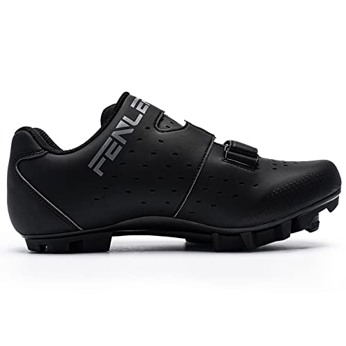 Fenlern MTB Schuhe Herren Harte Sohle Fahrradschuhe Mountainbike Schuhe Radschuhe 2 Loch Cleat System mit Schnalle - Image 7