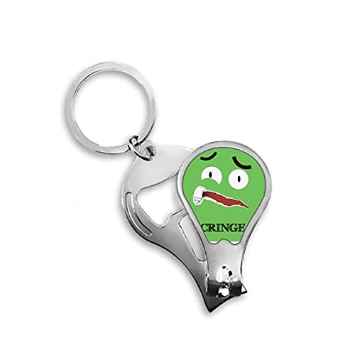 Green Scared Emotion クリンジ 恐怖 爪切り カッター オープナー キーチェーン ハサミ