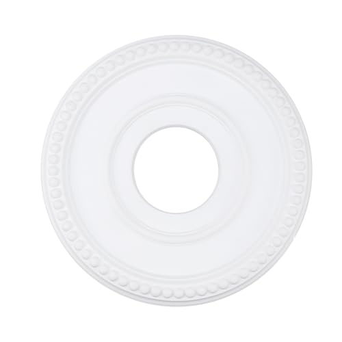 Image of Crapyt Ceiling Medallion, Home Lighting Ceiling Medallions | for Light Fixtures and Ceiling Fans, 12.4 inchOD x 3.94 inchID White