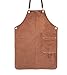 Angus Stoke Tablier de barbecue en cuir - Tablier de barbecue en cuir - Tablier de barbecue - Tablier de cuisine - Eric (XXL/XXXL)