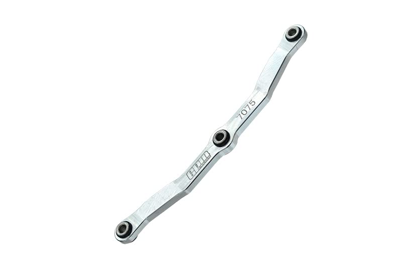 GPM Aluminum 7075-T6 Steering Link Rod for TRAXXAS 1/18 TRX4M Ford Bronco Land Rover Defender TRX-4M K10 High Trail (Silver)