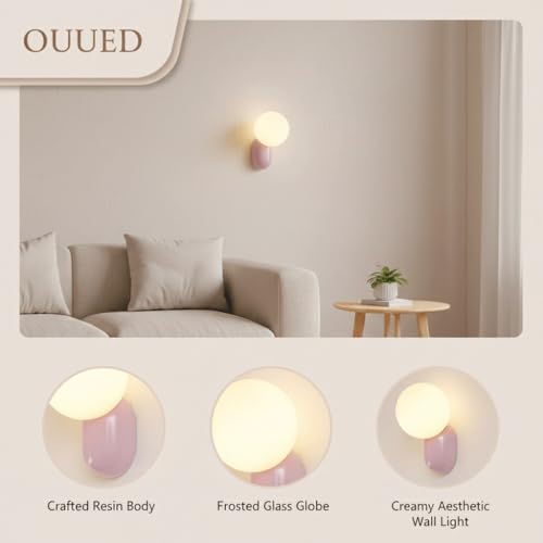 Aplique de pared moderno crema contra deslumbramientos para pasillo y cabecero G9 4