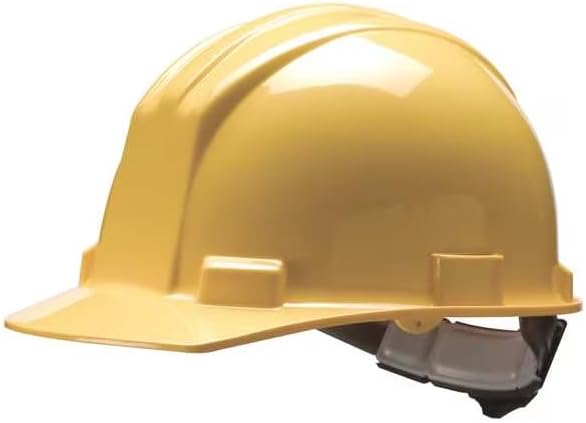 Hard Hat, Polyethylene, 4 Point Ratchet, Type 1, Class C, Yellow, Mfr: 62YLR-A