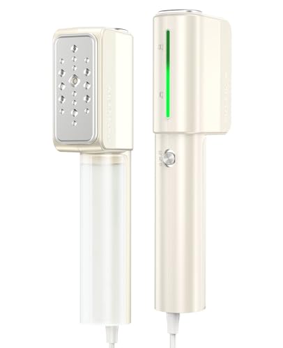 Jack＆Rose Clothes Steamer,Dual Voltage 110-240V Travel Steamer for Clothes,Portable 2 In 1 Garment Steamer Clothing for Travel and Home,15s Fast Heat-up，Safe for All Fabrics